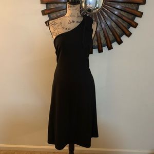 Banana Republic One-Shoulder Ponte Fit-and-Flare